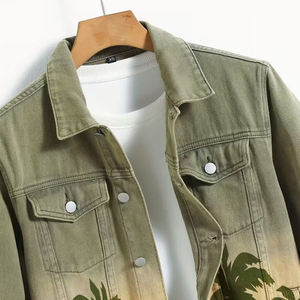 Vente en gros veste en jean de haute qualité pour hommes veste en jean surdimensionnée personnalisée veste en jean pour hommes livraison directe - Product Image 6