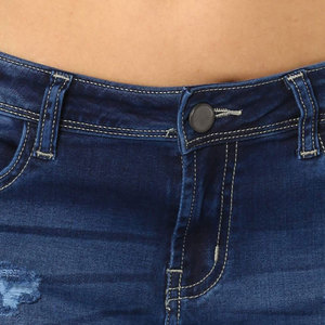 Pantalones vaqueros de mujer con logotipo bordado de nuevo diseño de alta calidad, traje de moda de secado rápido, venta en línea, pantalones vaqueros desgastados para mujer - Product Image 5