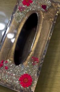 กล่องใส่กระดาษทิชชูแบบยาวทำด้วยมือสีขาวสำหรับห้องนั่งเล่นกล่องเก็บของทำจากเรซิ่น - Product Image 4