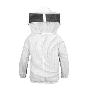 Chaqueta de Apicultor de Protección Completa, Malla Resistente, Velo Redondo para la Cabeza, Bolsillos para Herramientas para Trabajos en Apicultura - Product Image 3