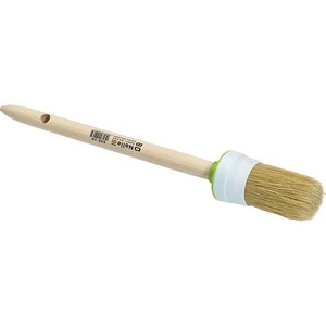 Brosse de nettoyage ronde NLLE taille 10 avec longueur de poils de 45 mm et 40 mm, poils mélangés légers, manche en bois brut - Product Image 1