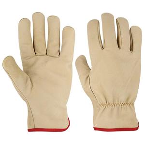 Gants de conducteur en cuir de vachette grainé Cut 5 Kevlar Doublure de sécurité Gants de conduite en cuir Gants de travail - Product Image 1