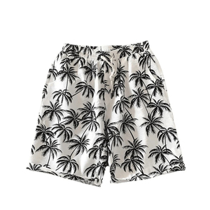 High Quality Summer Vintage Solid Waterproof Canvas Drawstring Polyester <b>Men</b> Loose Beach Vacation Outerwear Beach <b>Shorts</b> - Product Image 3
