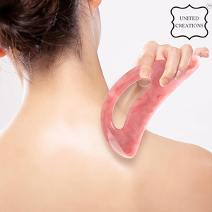 หินกัวซาเครื่องนวดร่างกายขนาดใหญ่สีชมพูหินกัวซาใช้เครื่องมือกายภาพบำบัดออกแบบได้ตามต้องการ - Product Image 4