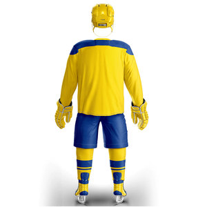 Ensemble de maillots de hockey sur glace personnalisés, design personnalisé, impression par sublimation, manches longues, 100% polyester, séchage rapide, nom d'équipe personnalisé - Product Image 4