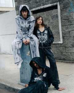 Sweats à capuche et pantalons de survêtement de haute qualité ensemble deux pièces personnalisées pour hommes ensemble de sweat à capuche zippé épais 500gsm survêtement pour hommes - Product Image 5