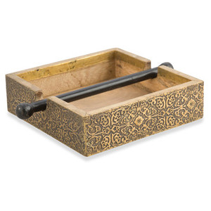 Último estilo, hogar, cocina, mesa de papel tisú, mesa de comedor, servilletero decorativo de madera de Mango y Acacia - Product Image 3