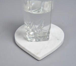 Classic Droplet-Shaped Marble Coasters Set of 4 5mm Thick Stone Coasters - Product Image 2