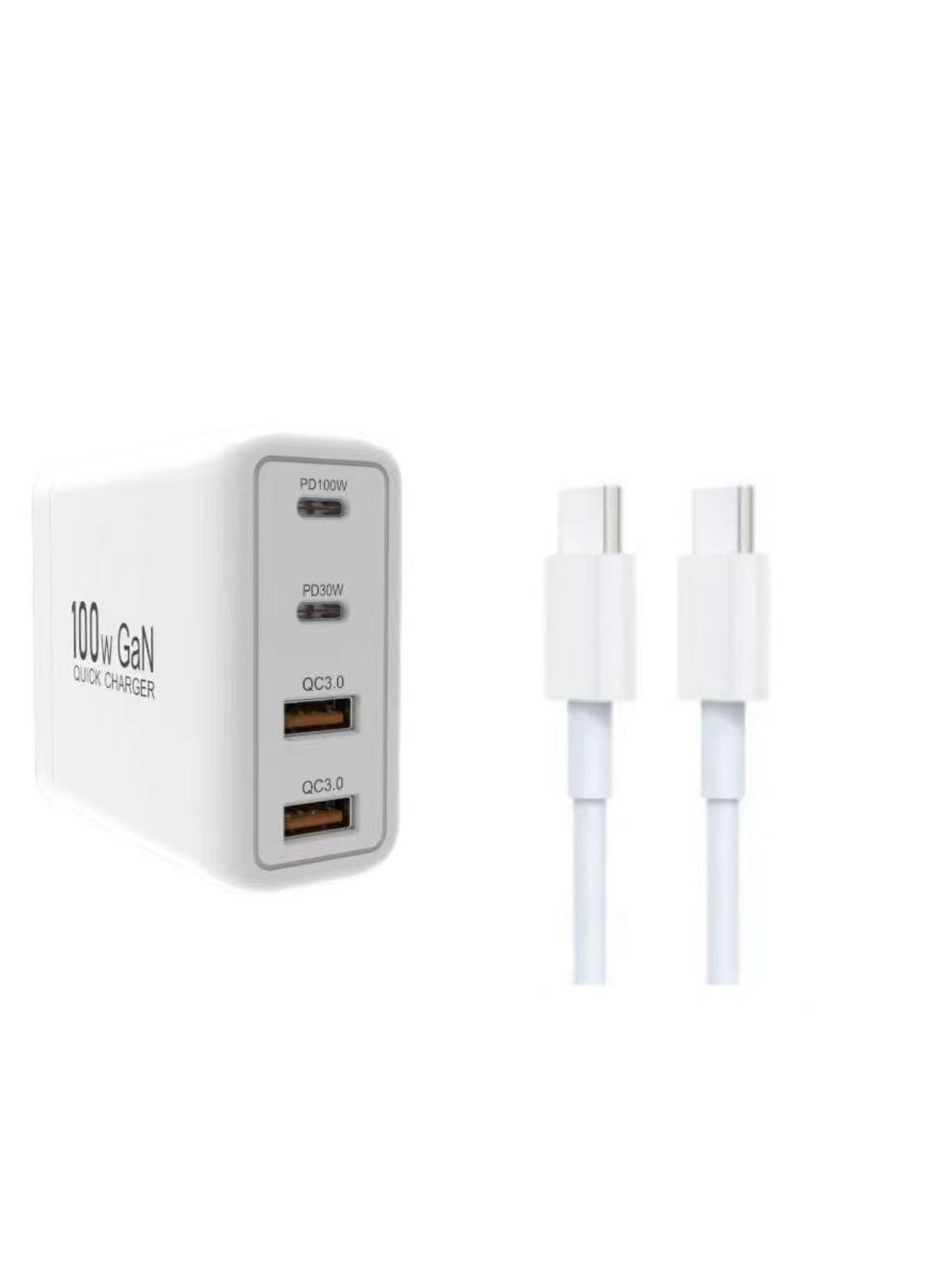 100W 4C+2A US Plug +100W C to C Cable Emark