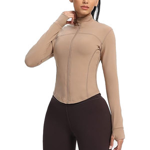 El más nuevo diseño de invierno Artículo Mujeres Fitness Chaquetas Logotipo de marca Spandex/Poliéster Hecho Mujeres Fitness Chaquetas - Product Image 2