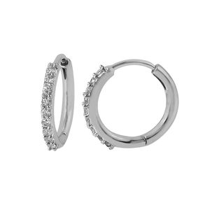 Venta al por mayor de joyería de fabricación en línea 925 perla de plata esterlina CZ multi pendiente de aro de piedras preciosas para las mujeres - Product Image 4