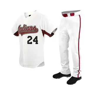 定制升华男子棒球制服穿纽扣下棒球球衣出售垒球棒球球衣足球服