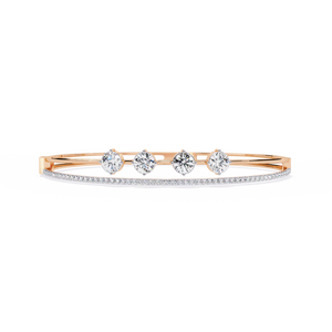 Fabulous 18K <b>Gold</b> Lab Grown Diamond Bracelet & <b>Bangle</b> Luxurious Jewelry - Product Image 5