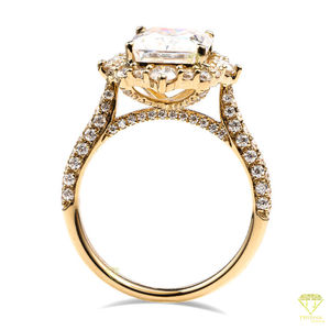 Superbe bague Lab Grown coupe rayonnante avec un design antique de luxe Parfait pour les mariages et les fiançailles avec une élégance intemporelle - Product Image 6