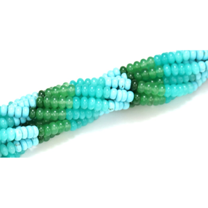 Hermosas Cuentas de Cuarzo Multicolores en Forma de Rondelle Lisa, Cuentas de Piedras Preciosas de Cuarzo Mixtas de 7-8 mm, Cuentas de Calidad AAA, para Manualidades - Product Image 5