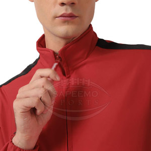 Veste de course ultra légère pour homme en tissu tissé, col montant, logo frontal, coupe-vent, respirante, pour l'entraînement et la performance en salle de sport - Product Image 5
