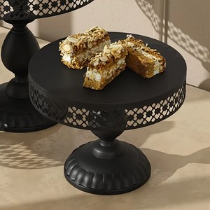 Venta al por mayor de soporte de pastel de metal negro en el precio bajo para restaurante Hotel uso de la boda - Product Image 2