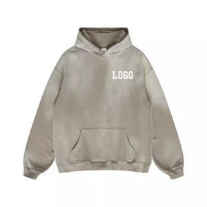 Nouveaux sweats à capuche délavés à l'acide pour hommes à la mode Logo personnalisé Sweats à capuche décontractés à l'acide pour hommes - Product Image 5
