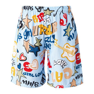 <b>Men's</b> 100% Polyester Summer <b>Shorts</b> High Quality Mid-Waist Casual Plus Size Breathable <b>Knee</b>-<b>Length</b> Knitted Drawstring Sublimation - Product Image 1