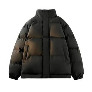 Chaqueta acolchada con cuello levantado de invierno 2025 personalizada para hombres y mujeres, abrigo de lona holgado grueso, marca informal de moda - Product Image 3