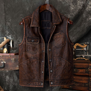 เสื้อกั๊กหนังขายดี เสื้อกั๊กหนังสุดฮิต เสื้อกั๊กหนังแฟชั่นใหม่ ระบายอากาศได้ดี - Product Image 3