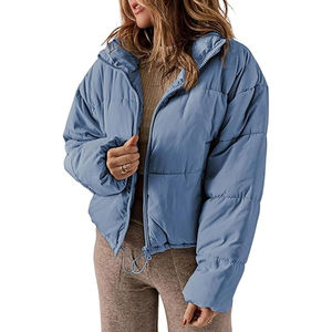 Nouvelle arrivée, veste matelassée à bulles pour femmes de la meilleure qualité, manches longues, épaisse, rembourrée, imperméable, respirante, en coton, hiver, OEM personnalisé - Product Image 1
