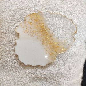 Posavasos de resina transparente con purpurina incrustada, alfombrillas epoxi hechas a mano, ideales para mesa de comedor del hogar y uso decorativo - Product Image 2