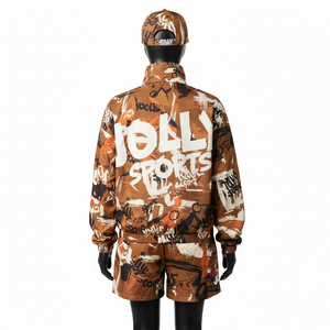 Conjunto Corto Cortavientos para Mujer, Ligero, Tejido de Poliéster y Nailon, 120 GSM, Transpirable, con Logotipo Sublimado - Product Image 2