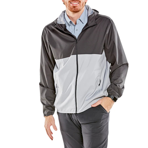 Chaquetas Cortavientos Ligeras Deportivas con Bloques de Color, Puños Elásticos y Cordón Ajustable Personalizado OEM para Hombre - Product Image 3