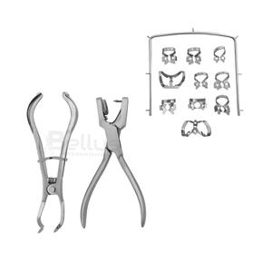 Kit Profesional de Dique de Goma Dental con Pinzas Manuales de Acero Inoxidable, Marco de Examen Reutilizable de Alta Calidad y Pinzas de Perforación - Product Image 4