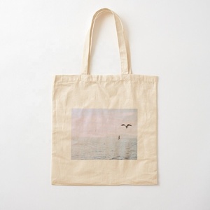 Vente en gros Sacs à cosmétiques en coton écologique personnalisés Emballage de shopping en toile réutilisable avec petite poignée et motif de logo - Product Image 6