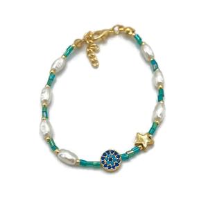 Fashion Charm Evil Eye Perlé pour Bracelet - Product Image 1