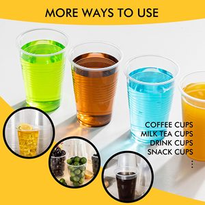 Vasos Desechables de Plástico Biodegradables de 9 oz, a Prueba de Fugas, Libres de BPA, para Bebidas Frías, Fiestas, Bodas, Acción de Gracias - Product Image 3