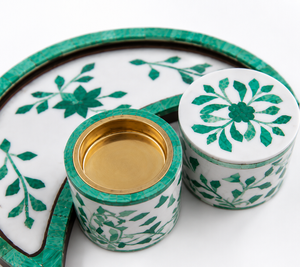 Juego de regalo de Ramadán árabe, incrustaciones de perlas madre de madera, bandeja quemadora Mubkhar Bakhoor, incensario de Oud, incrustaciones de hueso, aroma de rosa para religiosos - Product Image 4