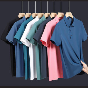 High Quality Custom logo Men Quick Plain Men Golf Short Sleeve Men t <b>Shirt</b> Ice Silk <b>Polo</b> T-<b>shirt</b> for men DDP Shipping - Product Image 2