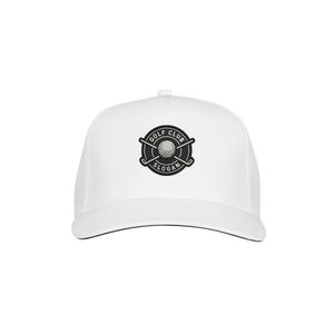 Casquette de golf professionnelle OEM à visière incurvée avec logo personnalisé en patch de caoutchouc, trous perforés au laser, casquette de baseball ajustable - Product Image 3