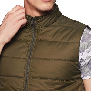 เสื้อกั๊กทรงพองทำจากผ้าใบของผู้ชายแห้งเร็วระบายอากาศได้ดีผ้าโพลีเอสเตอร์แขนกุดกันน้ำมีกระเป๋าสำหรับฤดูหนาวสินค้ามาใหม่ - Product Image 3