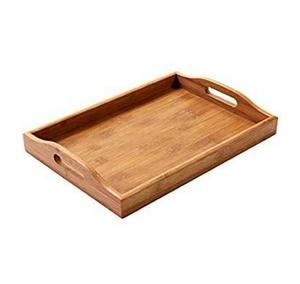 Bandeja para servir comida de madera de diseño clásico con asas de hierro Bandeja para servir aperitivos de forma redonda de la mejor calidad de Home Arts - Product Image 6