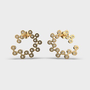 Pendientes de Diamantes Cultivados en Laboratorio con Certificación IGI, Diseño de Corazón, Oro Amarillo/Rosa/Blanco de 18K, Pendientes de Diamantes en Racimo con Forma de Corazón - Product Image 4