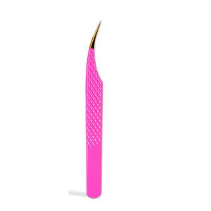 Imprimer Logo Nano Grip Microfibre Cils Pince À Épiler Rose 7Pcs Volume Lash Extension Fiber Tips Pince À Épiler à vendre - Product Image 2