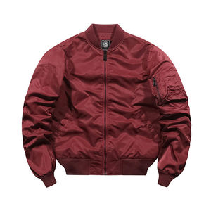 Vestes pour hommes vente en gros printemps patché US Oliver vert satin hommes Bomber veste pilote veste - Product Image 1