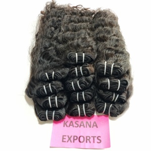 Extensiones de cabello humano de trama doble alineada con cutícula india de Color Natural 100%, paquete sin procesar al por mayor de máquina de tejer - Product Image 4