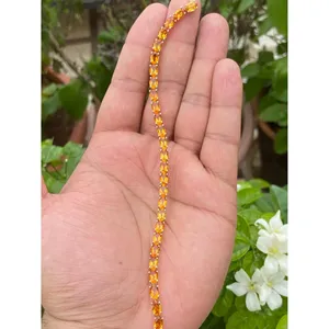 14k <b>Gold</b> Oval Citrine Tennis Bracelet Fashionable Jewelry Accessory - Product Image 6