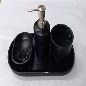 Juego de Baño de Resina Pulida de Lujo con Jabonera de Pilar, Diseño Personalizable, Alta Calidad, Gran Venta - Product Image 6