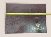 Napperon élégant et durable en cuir PU, couleurs personnalisées, avec support rigide cousu, certifié ISO, texture pour hôtels et restaurants, dimensions 11x17