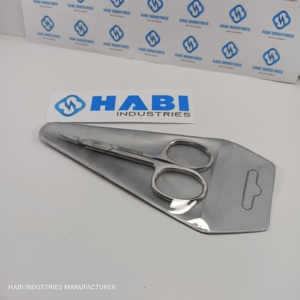 Tijeras de manicura de acero inoxidable de 3,5 pulgadas con logotipo personalizado, cuchillas curvas afiladas, Tijera para cutículas de uñas, herramienta de belleza - Product Image 5