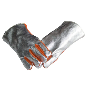 Gant de soudage en cuir de vache résistant aux hautes températures, aluminisé, spécial soudeur, anti-brûlure, gant de travail - Product Image 3