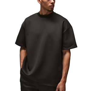 Camisetas De Hombre T-shirts pour hommes Streetwear col rond manches courtes 100% coton Ringer noir T-shirt respirant uni pour hommes - Product Image 2