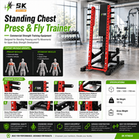 Machine de musculation professionnelle SK Heavy Duty Standing Chest Press, équipement de fitness à charge libre pour l'entraînement des pectoraux en position debout