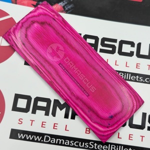 Par de Escamas para Mango de Cuchillo en Rosa Intenso, Madera Laminada en Rosa Fucsia Vibrante, Resina, 2 Piezas, para Fabricación de Cuchillos Personalizados - Product Image 5